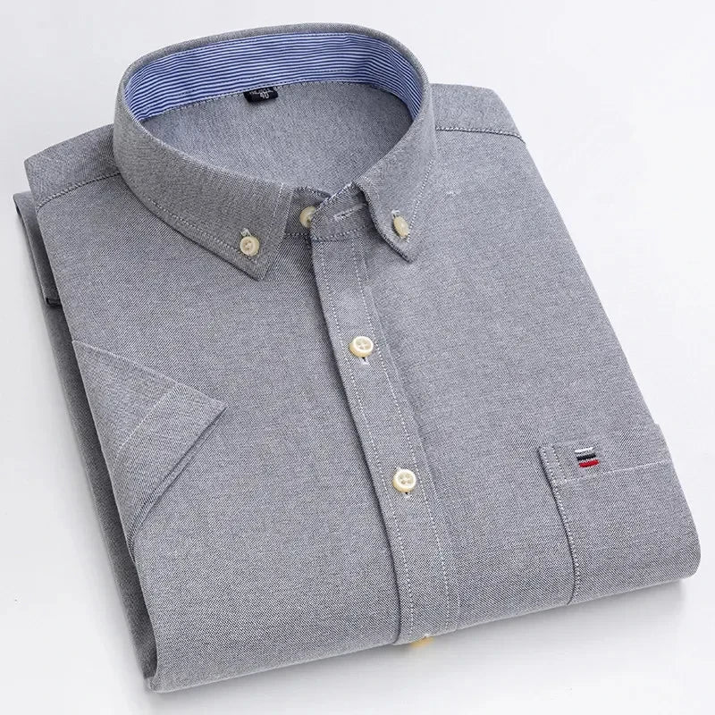 Camisa elegante de algodón para hombre