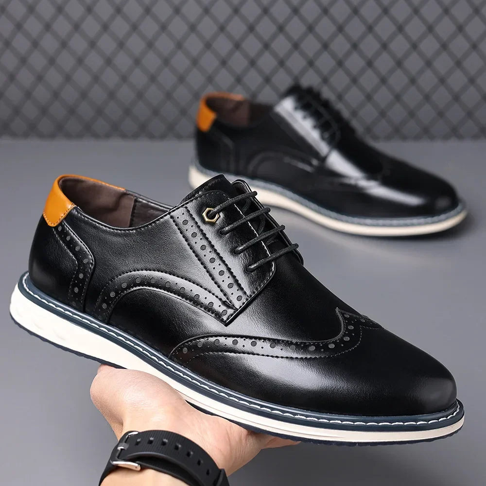 Elegante zapato Oxford de cuero