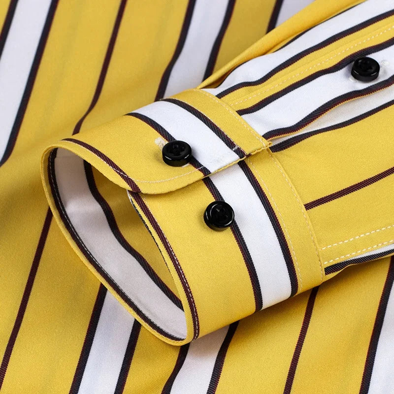Camisa casual de rayas para hombre
