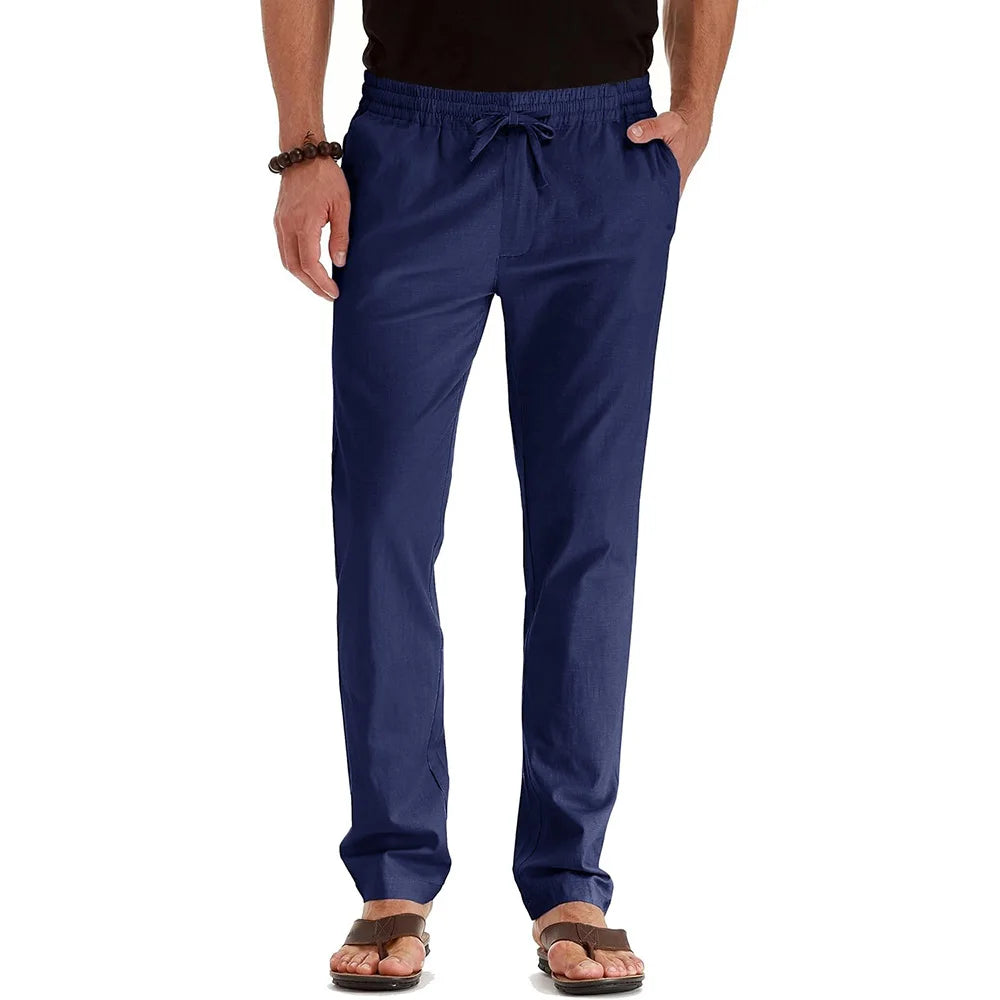 Pantalones de algodón y lino