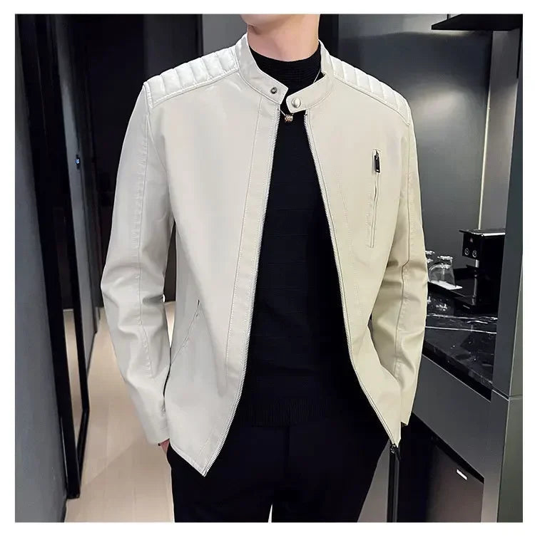 Elegante chaqueta de cuero