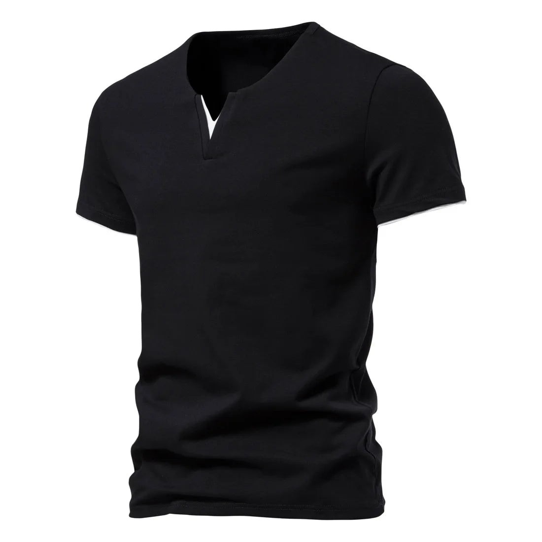 Elegante camisa con cuello en V