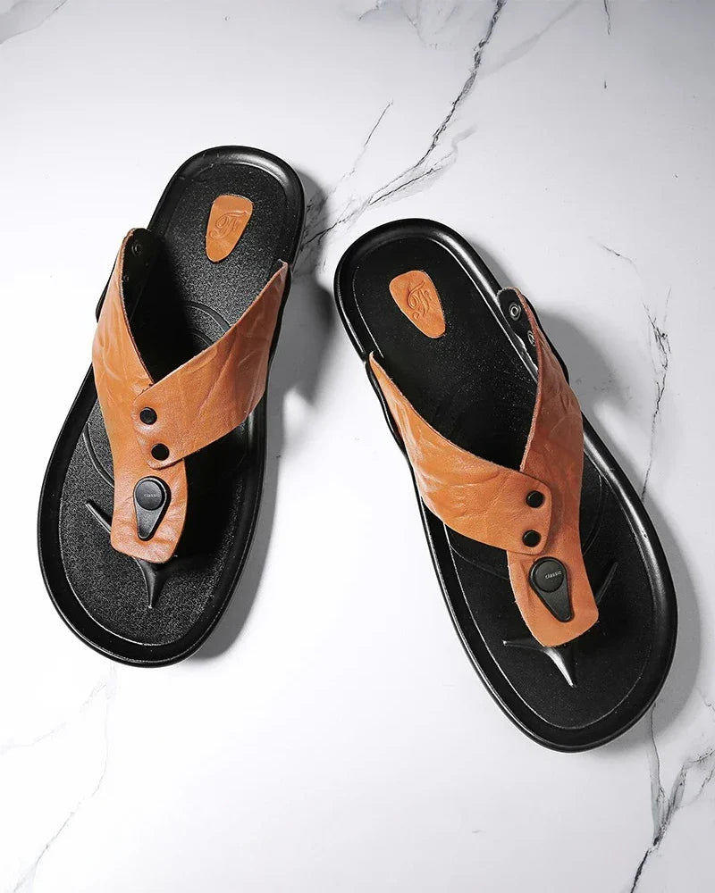 Elegantes sandalias de piel