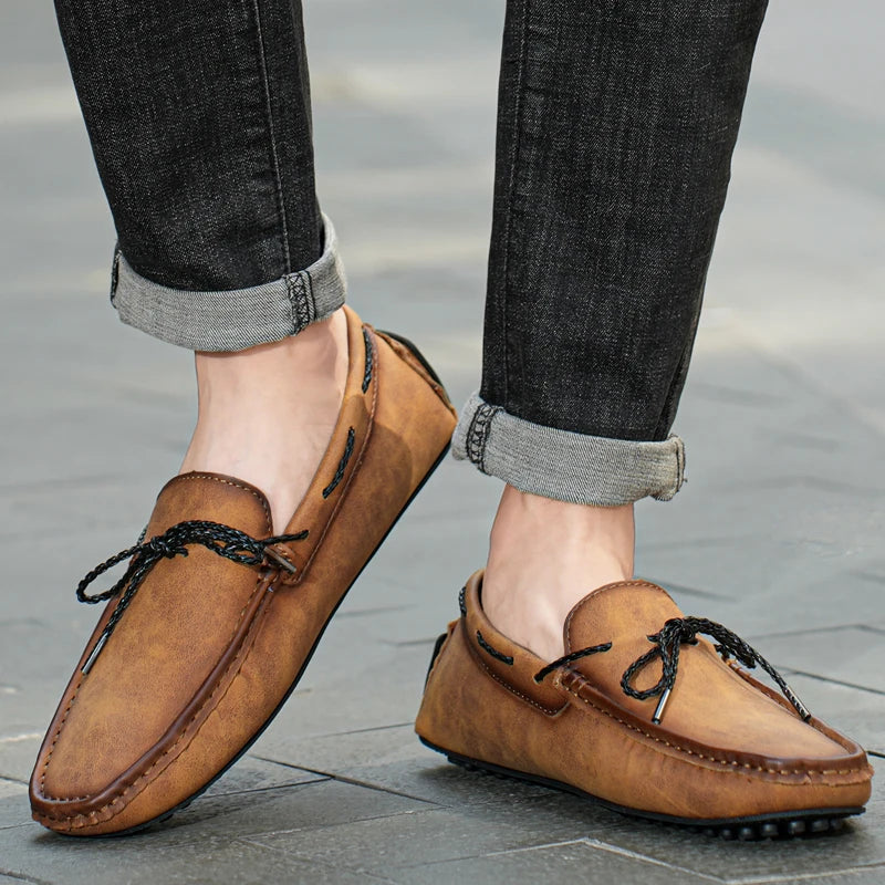 Mocasines de ante hechos a mano