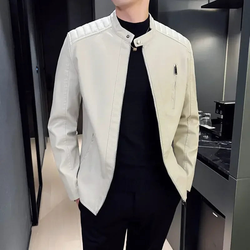 Elegante chaqueta de cuero