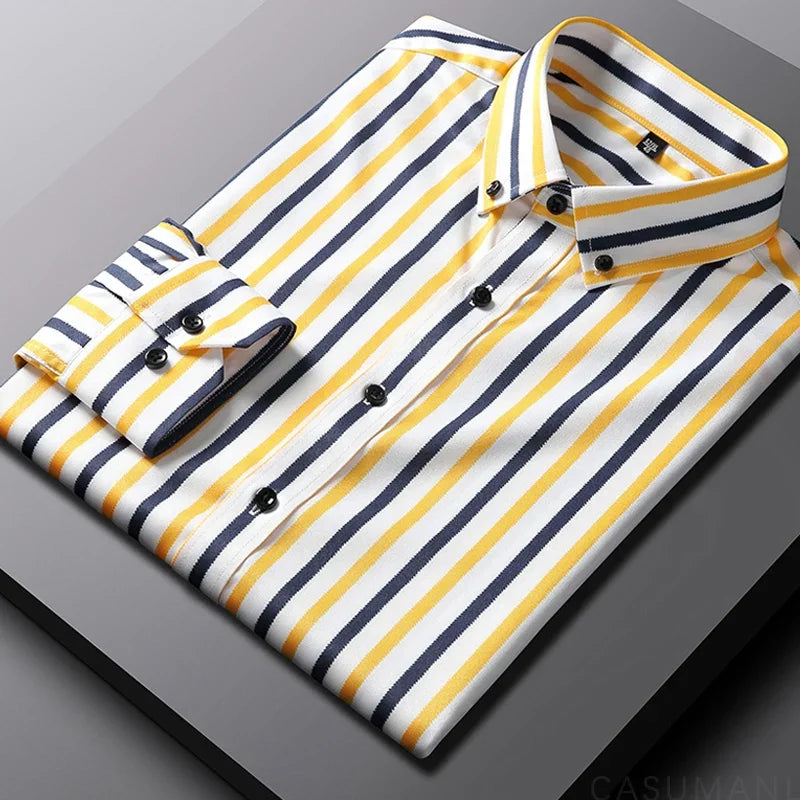 Camisa casual de rayas para hombre