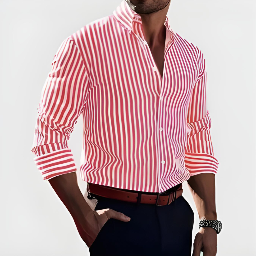 Elegante camisa de rayas