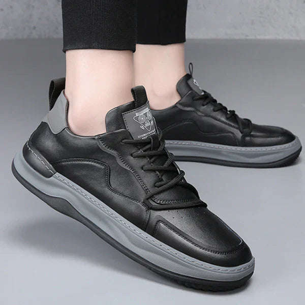 Zapatos de piel con suela alta