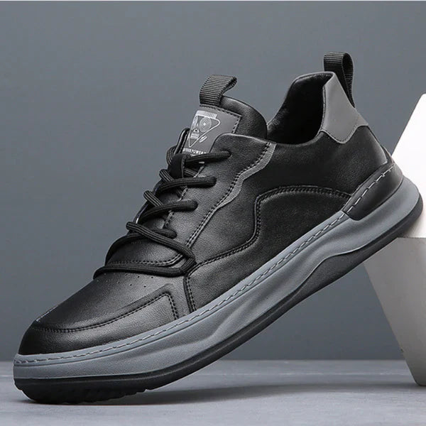 Zapatos de piel con suela alta