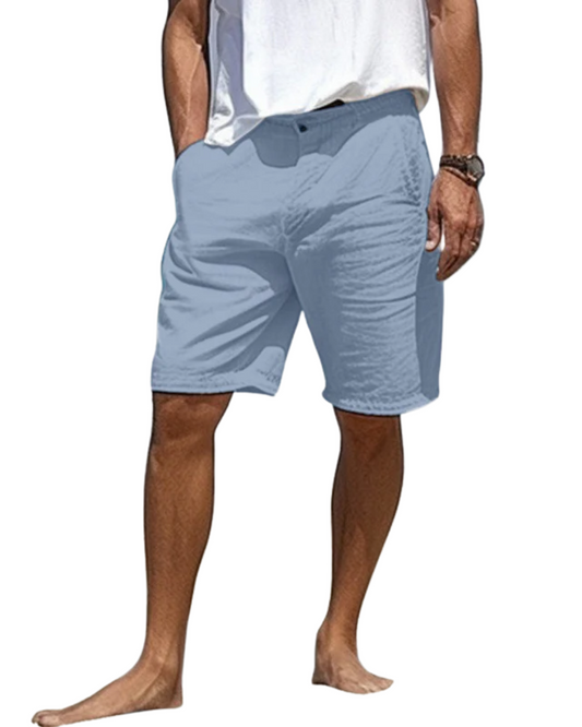 Elegantes pantalones cortos de lino