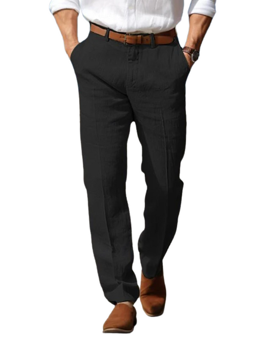 Elegantes pantalones de lino