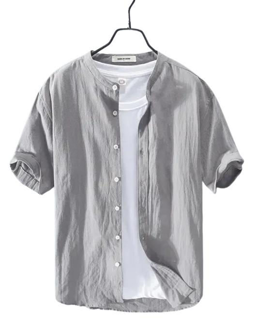 Camisa de verano de algodón y lino