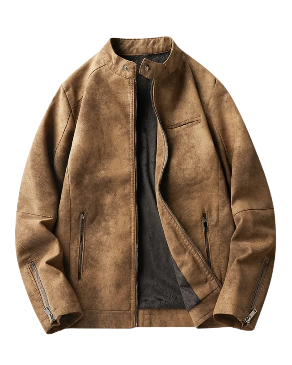 Elegante chaqueta de cuero