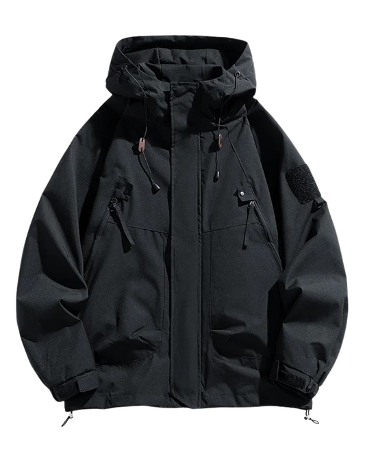 Elegante chaqueta con capucha