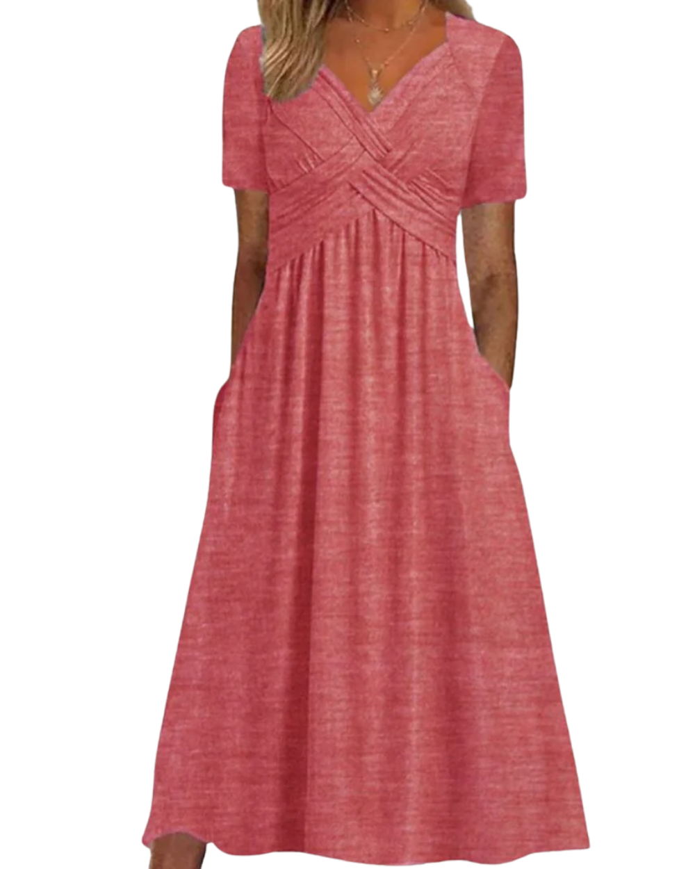 Vestido con escote en V