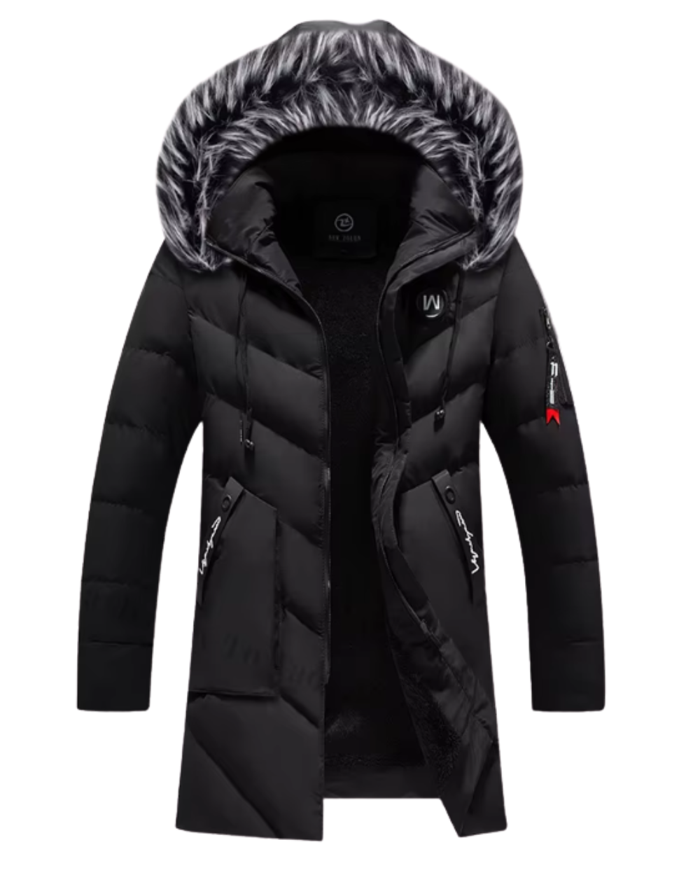 Elegante chaqueta parka cortaviento