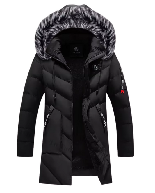 Elegante chaqueta parka cortaviento