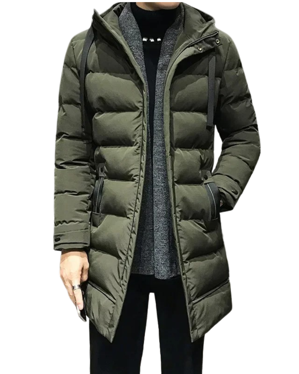 Chaqueta larga de invierno para hombre