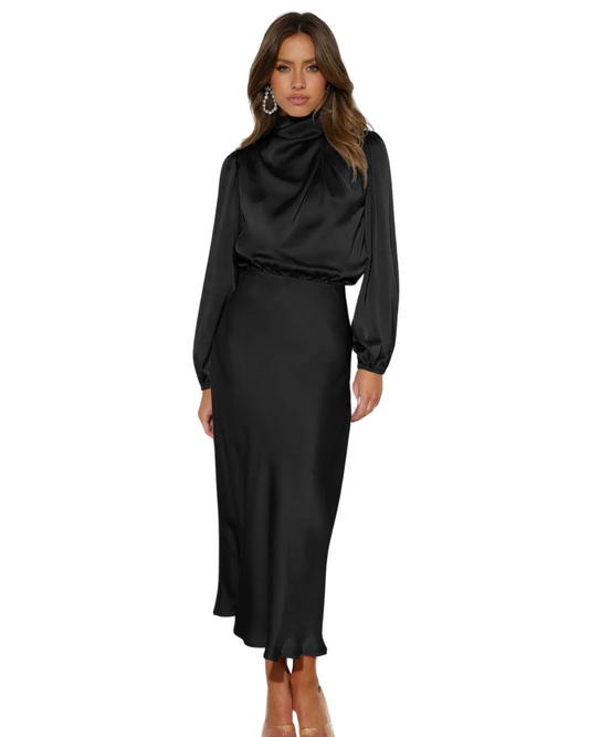 Elegante vestido de satén