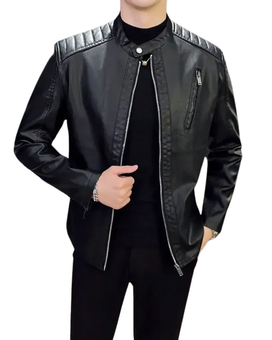 Elegante chaqueta de cuero