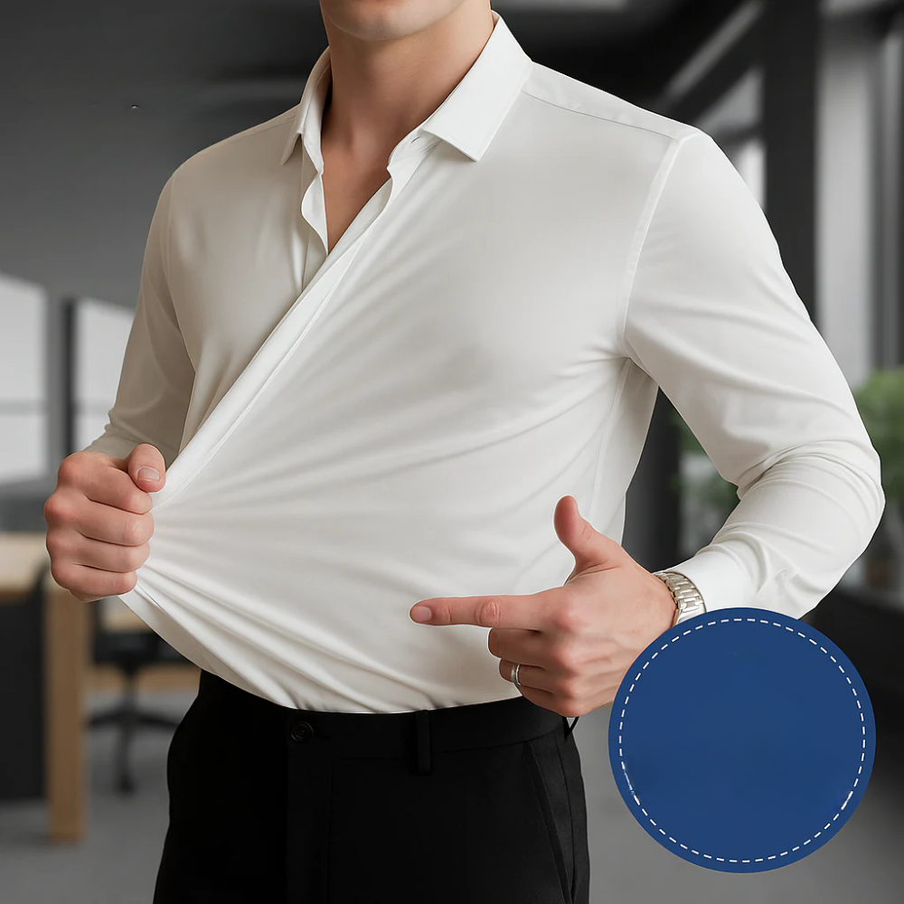 Camisa elástica sin arrugas