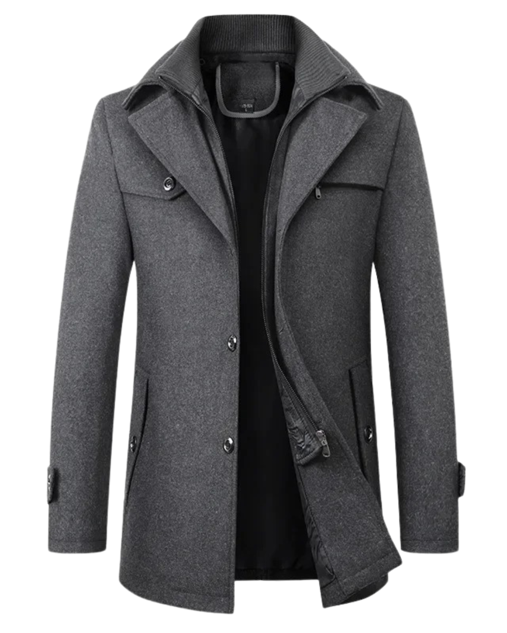 Elegante chaqueta de invierno de lana