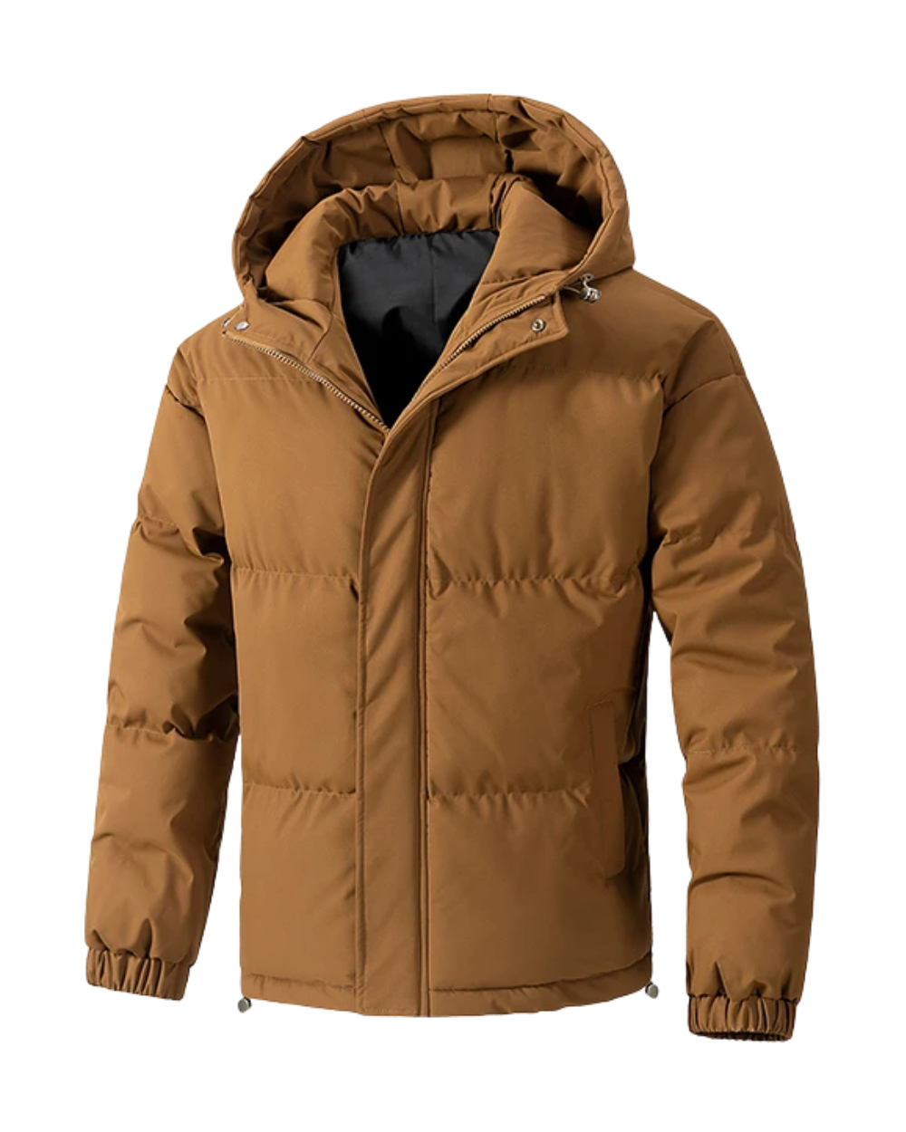 Elegante chaqueta con capucha tipo parka