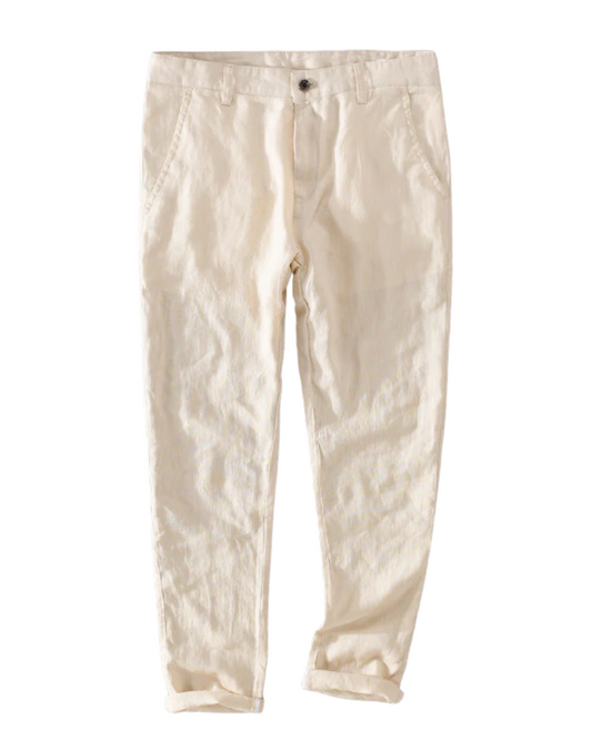 Pantalones de lino de primera calidad