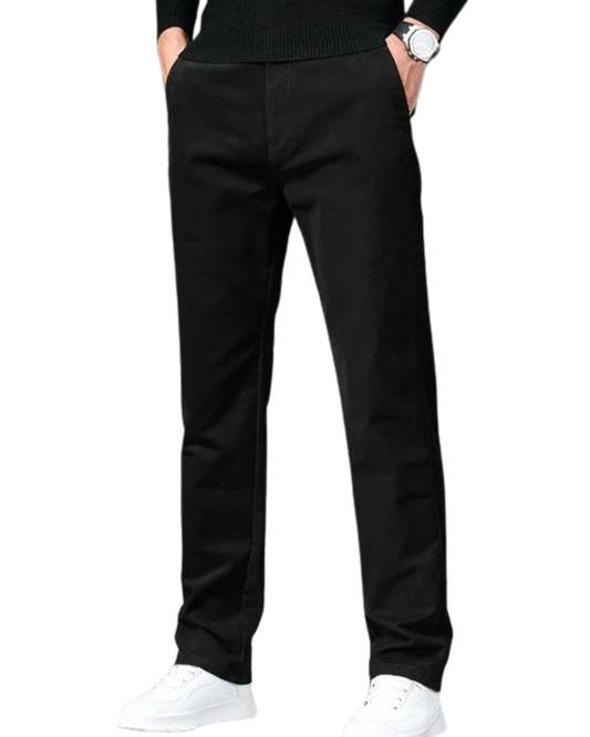 Pantalón recto de algodón