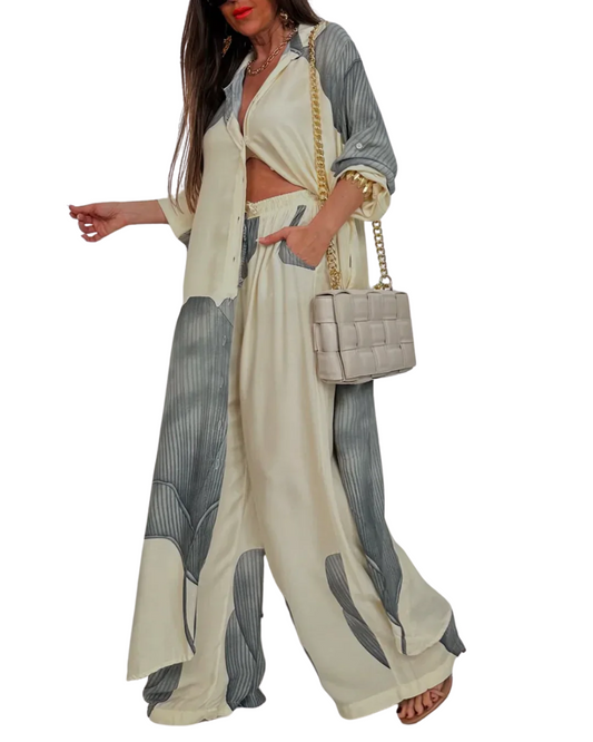 Elegante conjunto de dos piezas para mujer