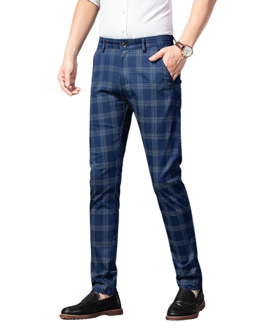 Elegantes pantalones a cuadros