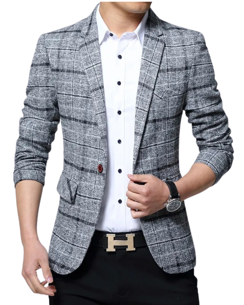 Elegante blazer a cuadros