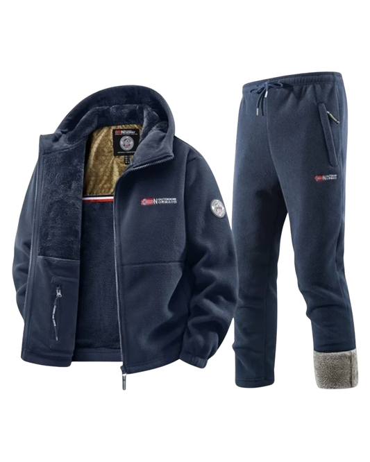 Elegante conjunto de felpa