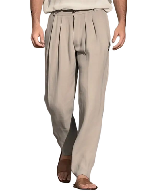 Pantalones casuales de lino