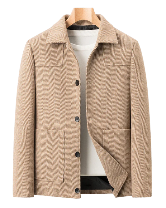 Elegante chaqueta de lana