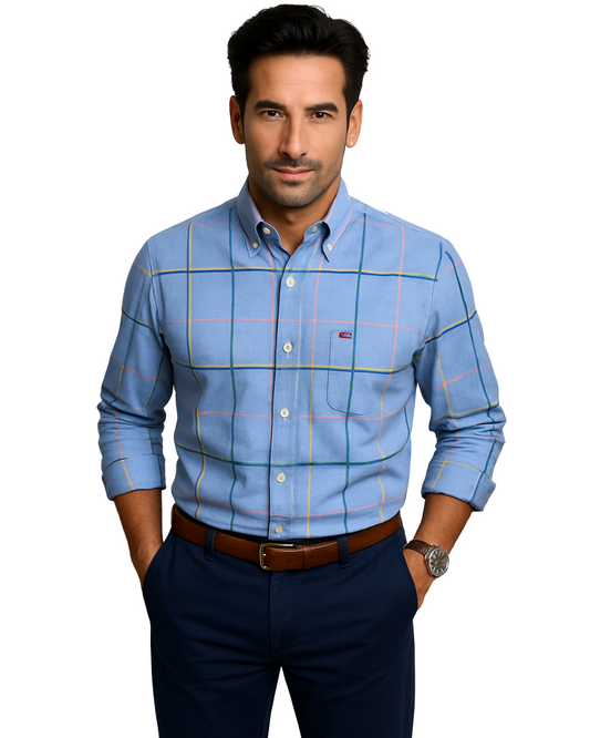 Camisa elegante de algodón para hombre