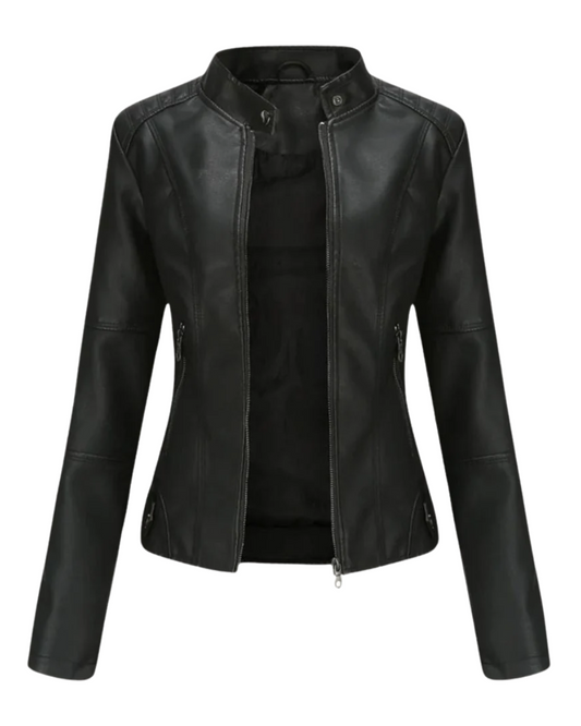 Elegante chaqueta de cuero