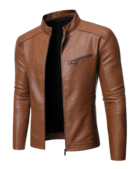 Elegante chaqueta de cuero
