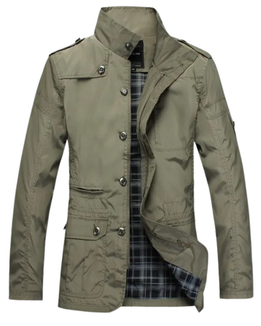 Elegante chaqueta cortaviento