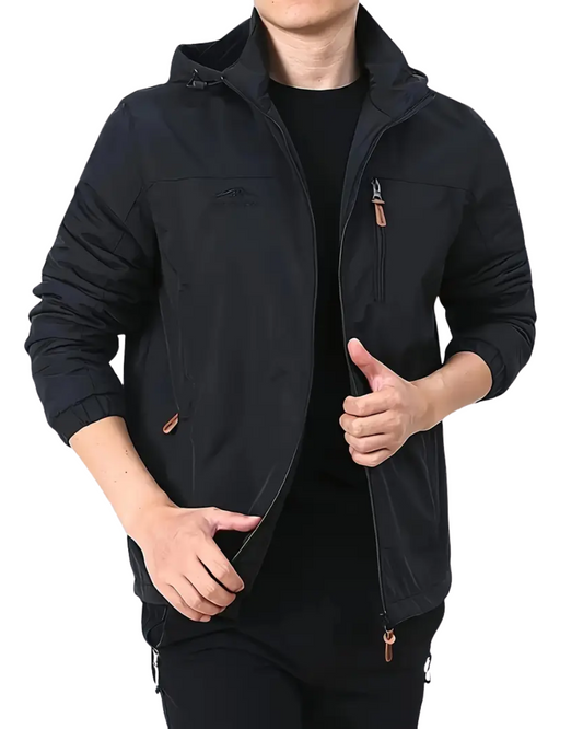 Elegante chaqueta cortaviento