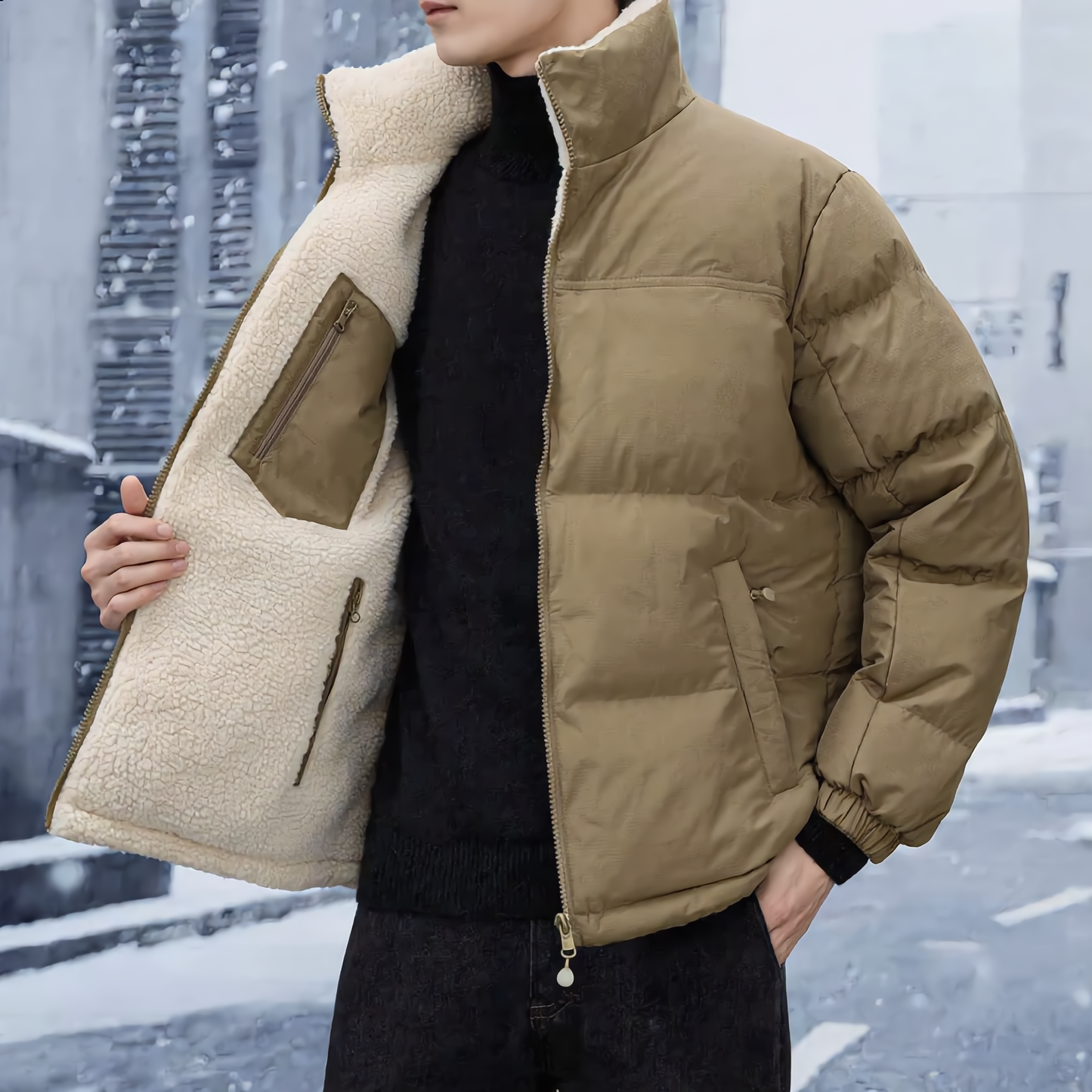 Elegante chaqueta reversible