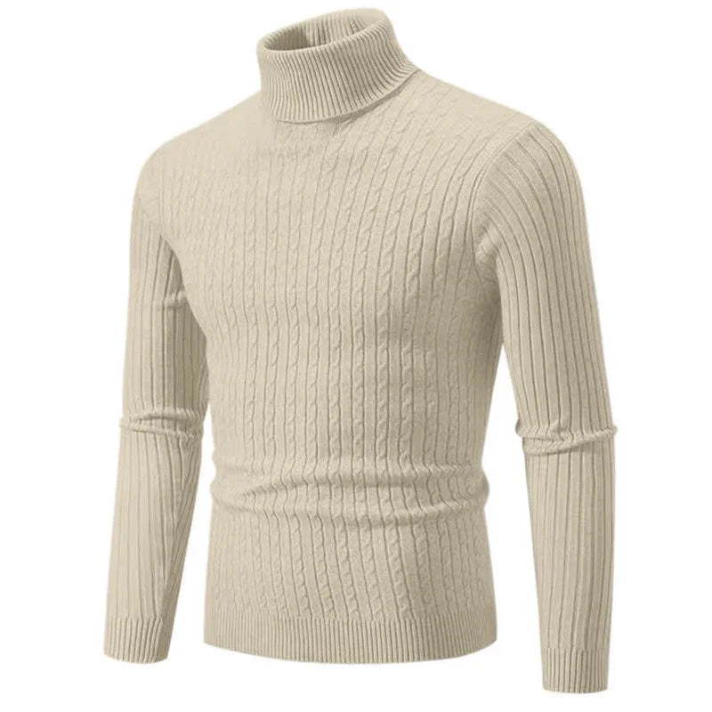 Elegante jersey de cuello alto para hombre