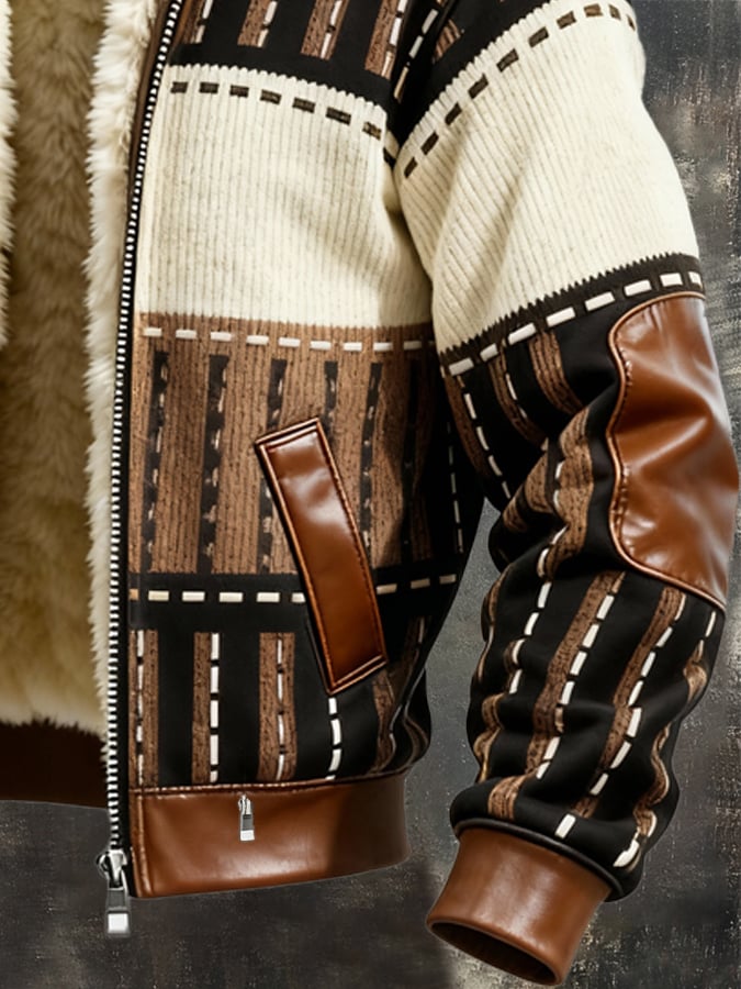 Chaqueta retro con forro polar