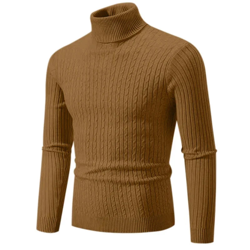 Elegante jersey de cuello alto para hombre