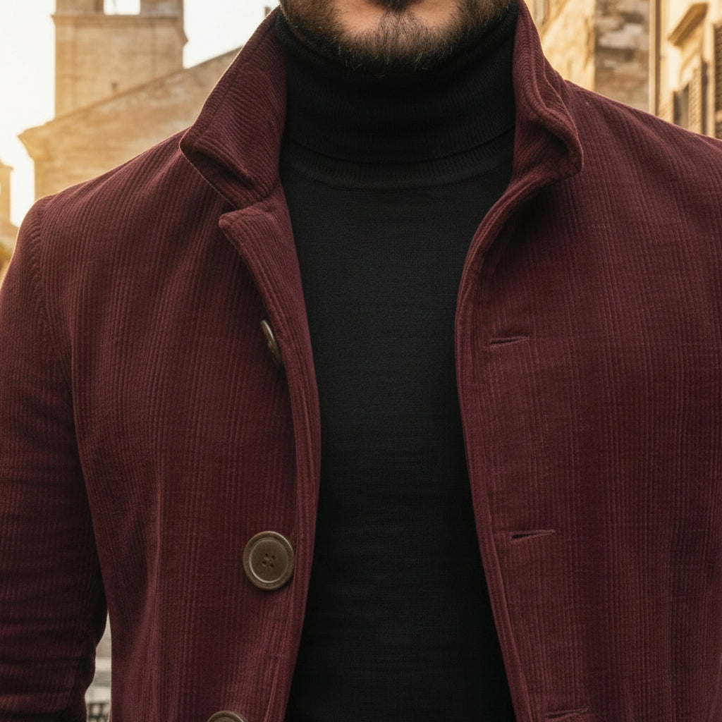 Elegante chaqueta de pana