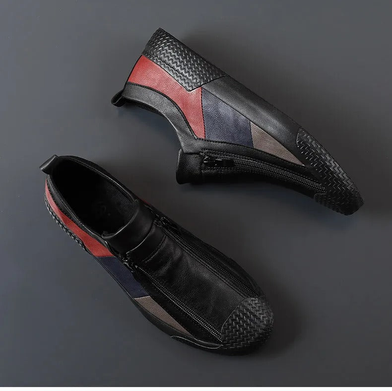 Zapatos de piel con cremallera