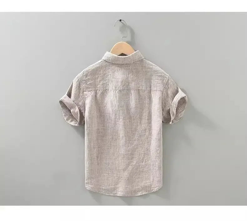 Camisa de lino de manga corta
