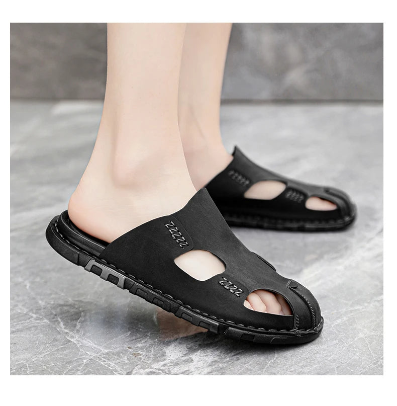 Sandalias de piel
