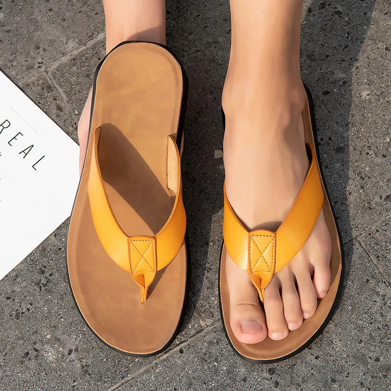 Sandalias casuales de piel