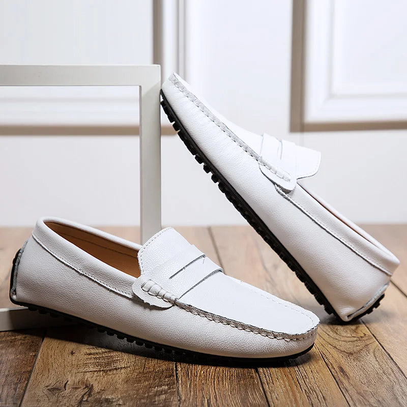 Mocasines casuales de piel para el verano